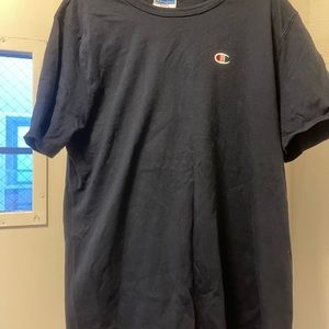 Champion thick navy tee. Sewn logo not screen print.  Size large.